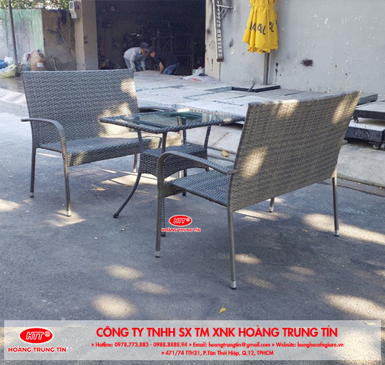 Thanh lý Bộ Bàn ghế giả Mây ngoài trời Giá Cực Rẻ