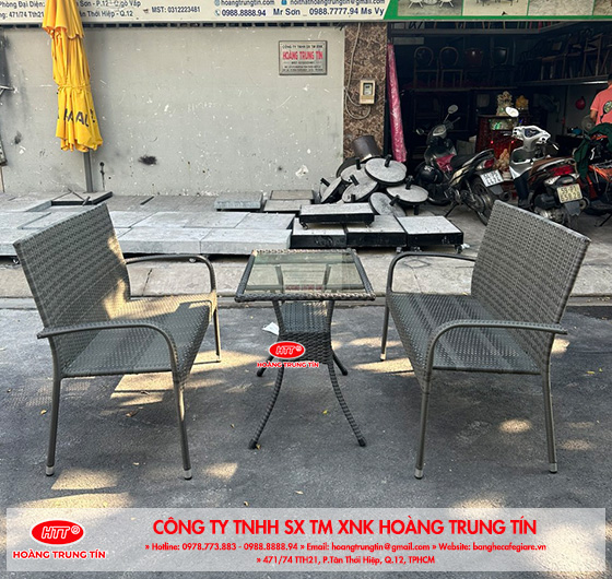 Thanh lý Bộ Bàn ghế giả Mây ngoài trời Giá Cực Rẻ